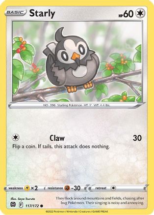 Starly 117/172 - Brilliant Stars - Poke-Collect