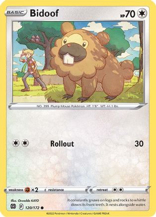 Bidoof 120/172 - SWSH09 Brilliant Stars Reverse Holofoil - Poke-Collect