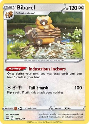 Bibarel 121/172 - SWSH09 Brilliant Stars Holofoil - Poke-Collect