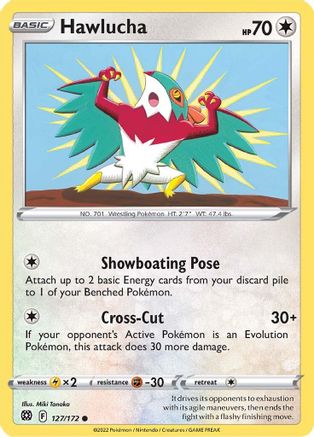 Hawlucha 127/172 - SWSH09 Brilliant Stars Reverse Holofoil - Poke-Collect