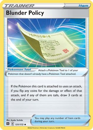 Blunder Policy 131/172 - SWSH09 Brilliant Stars Reverse Holofoil - Poke-Collect