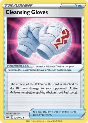 Cleansing Gloves 136/172 - SWSH09 Brilliant Stars Reverse Holofoil - Poke-Collect