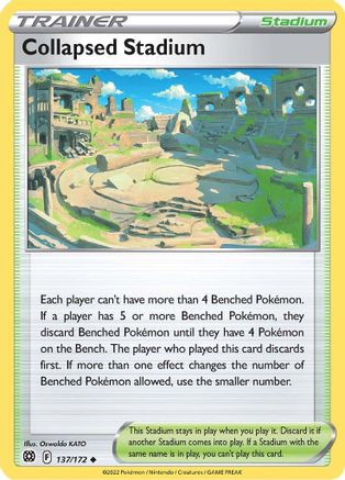 Collapsed Stadium 137/172 - SWSH09 Brilliant Stars Reverse Holofoil - Poke-Collect