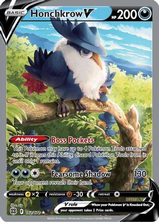 Honchkrow V (Alternate Full Art) 162/172 - SWSH09 Brilliant Stars Holofoil - Poke-Collect