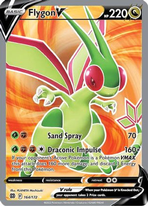 Flygon V (Full Art) 164/172 - SWSH09 Brilliant Stars Holofoil - Poke-Collect