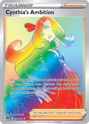 Cynthia's Ambition (Secret) 178/172 - SWSH09 Brilliant Stars Holofoil - Poke-Collect