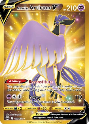 Galarian Articuno V (Secret) 181/172 - SWSH09 Brilliant Stars Holofoil - Poke-Collect