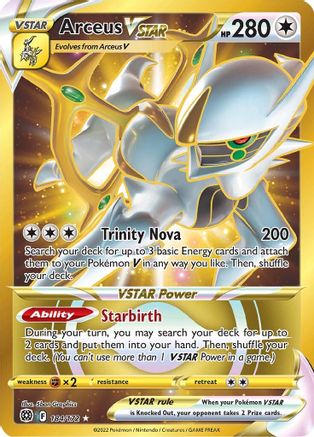Arceus VSTAR (Secret) (184) 184/172 - SWSH09 Brilliant Stars Holofoil - Poke-Collect