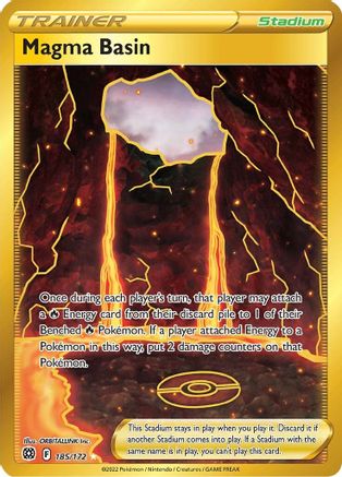 Magma Basin (Secret) 185/172 - SWSH09 Brilliant Stars Holofoil - Poke-Collect