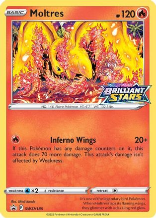 Moltres - SWSH185 SWSH185/307 - SWSH Sword & Shield Promo Cards Holofoil - Poke-Collect