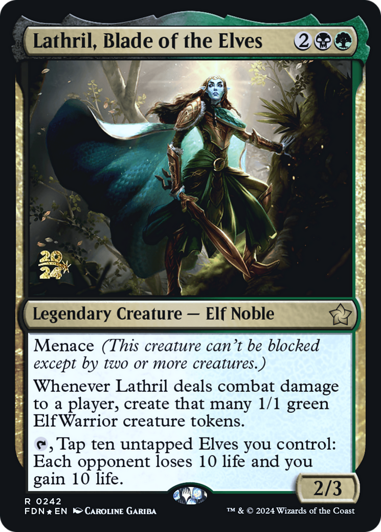 Lathril, Blade of the Elves (PRE-242) - Foundations Promos Foil - Poke-Collect