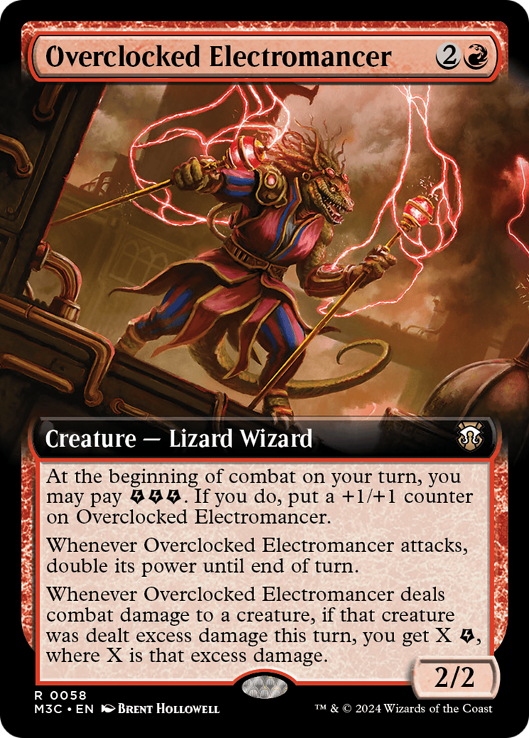 Overclocked Electromancer (M3C-058) - Modern Horizons 3 Commander: (Extended Art) - Poke-Collect