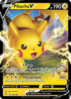 Pikachu V - 043/185 (#60 Pikachu Stamped) 43 - Battle Academy 2022 Holofoil - Poke-Collect