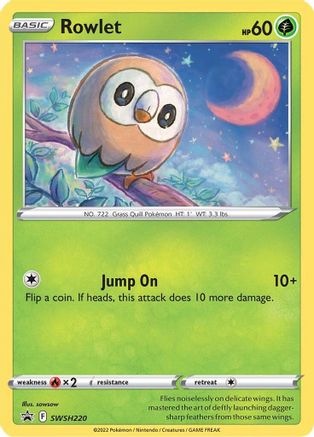 Rowlet - SWSH220 SWSH220/307 - SWSH Sword & Shield Promo Cards Holofoil - Poke-Collect