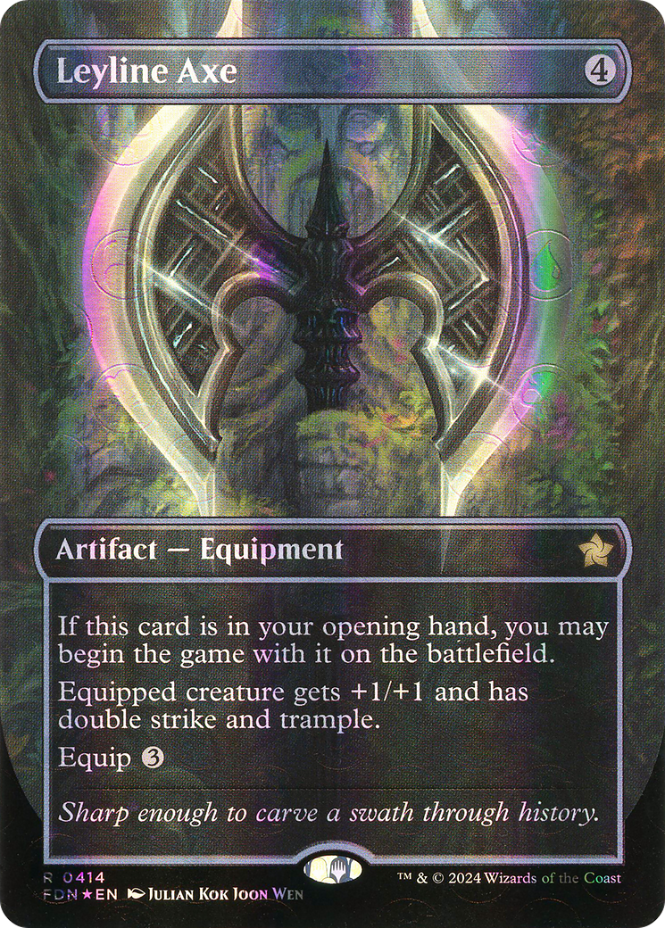Leyline Axe (FDN-414) - Foundations (Borderless) Foil - Poke-Collect