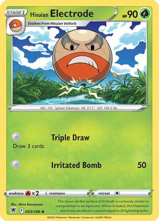 Hisuian Electrode 3/189 - SWSH10 Astral Radiance Reverse Holofoil - Poke-Collect