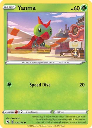 Yanma 6/189 - Astral Radiance Reverse Holofoil - Poke-Collect