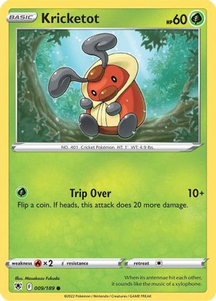 Kricketot 9/189 - SWSH10 Astral Radiance Reverse Holofoil - Poke-Collect