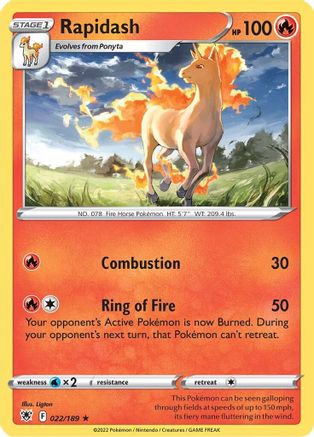 Rapidash 22/189 - SWSH10 Astral Radiance Reverse Holofoil - Poke-Collect