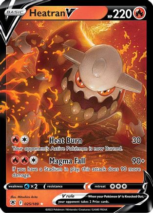 Heatran V 25/189 - SWSH10 Astral Radiance Holofoil - Poke-Collect
