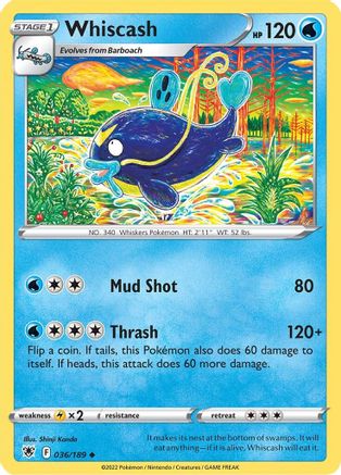 Whiscash 36/189 - Astral Radiance Reverse Holofoil - Poke-Collect