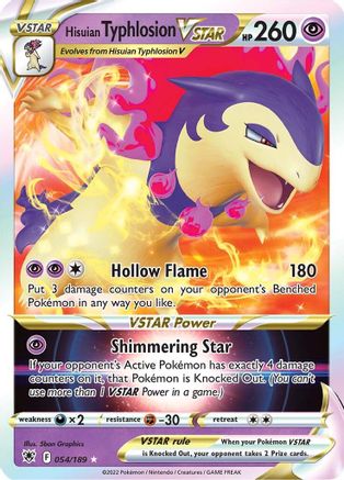 Hisuian Typhlosion VSTAR 54/189 - SWSH10 Astral Radiance Holofoil - Poke-Collect