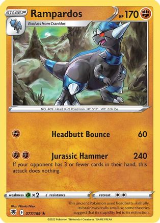 Rampardos 77/189 - SWSH10 Astral Radiance Reverse Holofoil - Poke-Collect