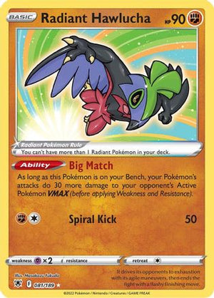 Radiant Hawlucha 81/189 - SWSH10 Astral Radiance Holofoil - Poke-Collect
