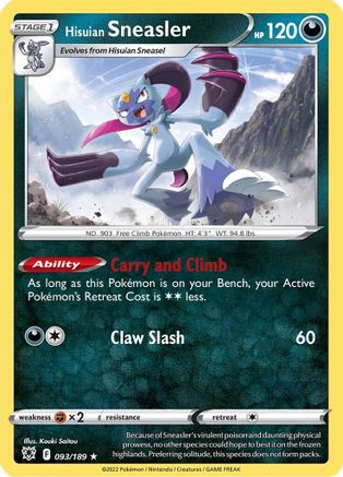 Hisuian Sneasler 93/189 - SWSH10 Astral Radiance Holofoil - Poke-Collect