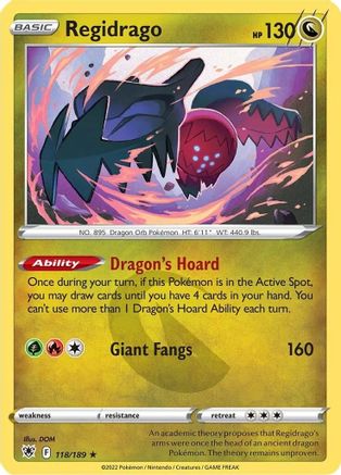 Regidrago 118/189 - SWSH10 Astral Radiance - Poke-Collect