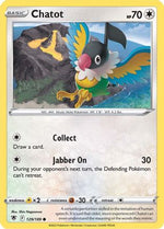 Chatot 129/189 - SWSH10 Astral Radiance Reverse Holofoil - Poke-Collect