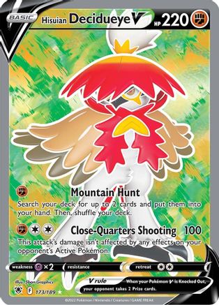 Hisuian Decidueye V (Full Art) 173/189 - SWSH10 Astral Radiance Holofoil - Poke-Collect