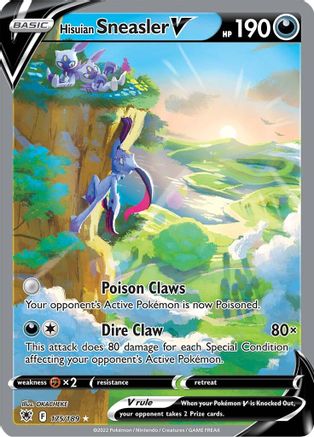 Hisuian Sneasler V (Alternate Full Art) 175/189 - SWSH10 Astral Radiance Holofoil - Poke-Collect