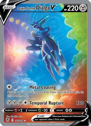 Origin Forme Dialga V (Alternate Full Art) 177/189 - SWSH10 Astral Radiance Holofoil - Poke-Collect