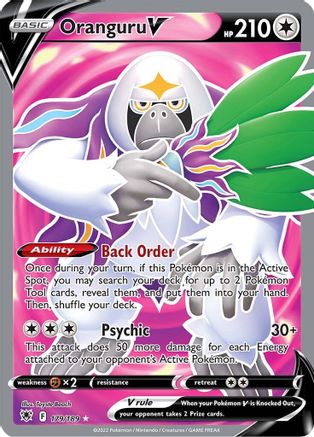 Oranguru V (Full Art) 179/189 - SWSH10 Astral Radiance Holofoil - Poke-Collect
