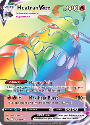 Heatran VMAX (Secret) 191/189 - SWSH10 Astral Radiance Holofoil - Poke-Collect