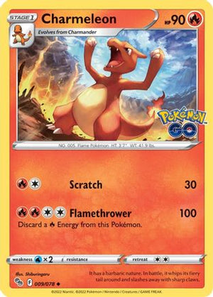 Charmeleon 9/78 - Pokemon GO Reverse Holofoil - Poke-Collect