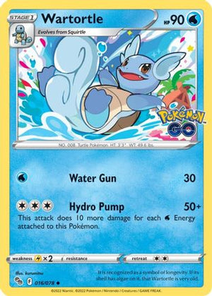 Wartortle 16/78 - Pokmon GO Reverse Holofoil - Poke-Collect