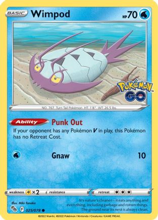 Wimpod 25/78 - Pokmon GO Reverse Holofoil - Poke-Collect
