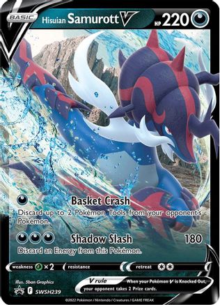 Hisuian Samurott V - SWSH239 SWSH239/307 - SWSH Sword & Shield Promo Cards Holofoil - Poke-Collect