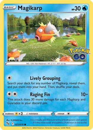 Magikarp 21/78 - Pokemon GO Reverse Holofoil - Poke-Collect