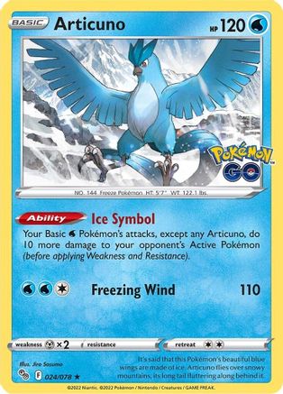 Articuno 24/78 - Pokemon GO Holofoil - Poke-Collect