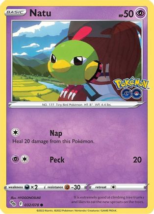 Natu 32/78 - Pokemon GO Reverse Holofoil - Poke-Collect