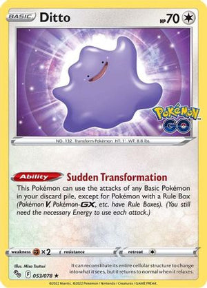 Ditto 53/78 - Pokemon GO Holofoil - Poke-Collect