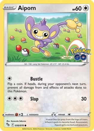 Aipom 56/78 - Pokemon GO Reverse Holofoil - Poke-Collect