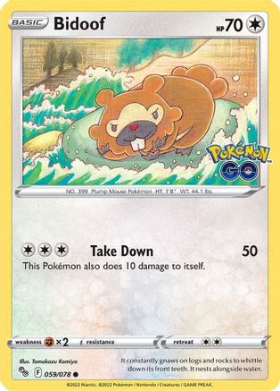 Bidoof 59/78 - Pokemon GO - Poke-Collect
