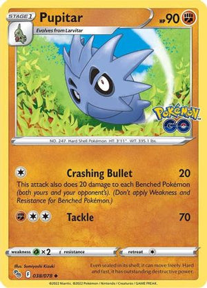 Pupitar 38/78 - Pokemon GO Reverse Holofoil - Poke-Collect