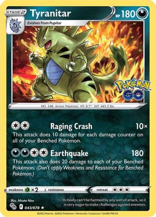 Tyranitar 43/78 - Pokmon GO Reverse Holofoil - Poke-Collect