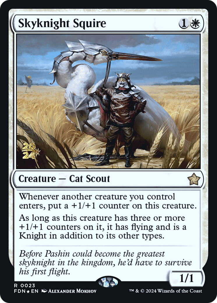 Skyknight Squire (PRE-023) - Foundations Promos Foil - Poke-Collect