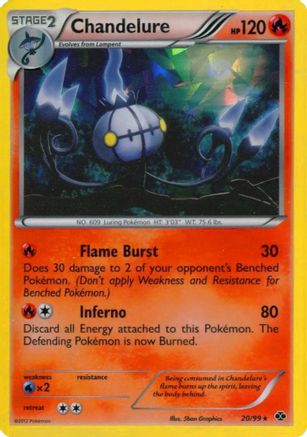 Chandelure - 20/99 (Cracked Ice Holo) 20 - Blister Exclusives Holofoil - Poke-Collect